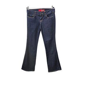Guess Denim Sweetheart Flare Stretch Cotton Mid Rise Blue Jeans
